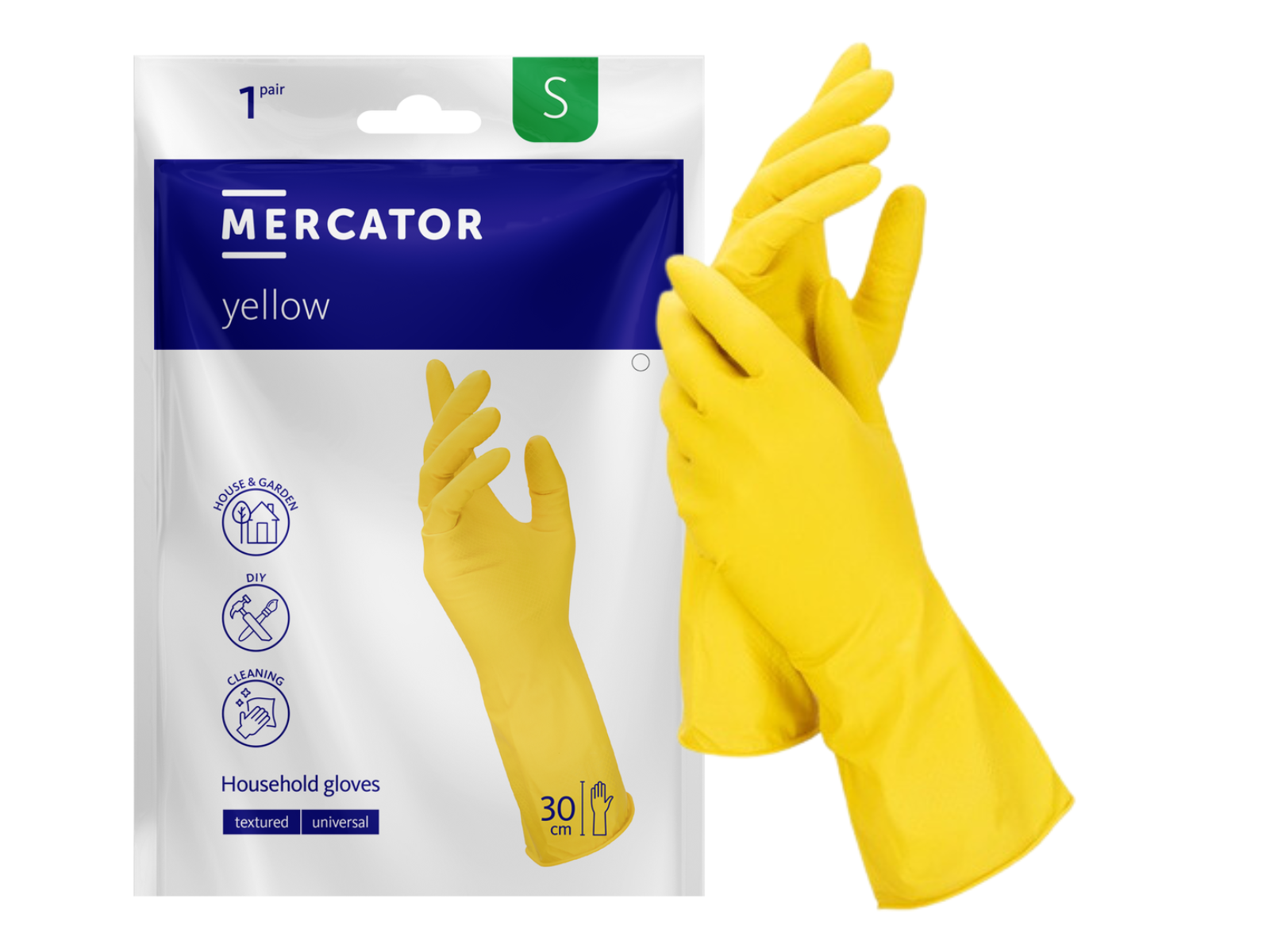 Rękawice Latex S Yellow Mercator Gospod. Bezp.TXT